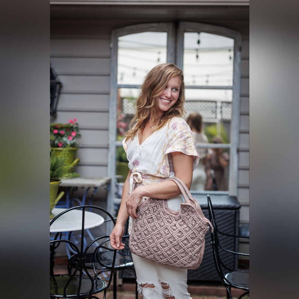 LATICO LEATHER Hand-Woven Kate Handbag W/ Crossbody Strap - Picture 13 of 14